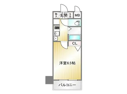 エステムコート神戸西IIIフロンタージュ(1K/8階)の間取り写真