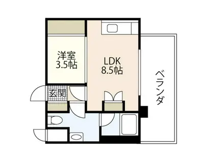 ALIVIO(1LDK/3階)の間取り写真