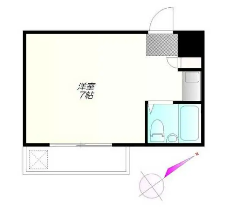 コーポ岩永 3階階 間取り