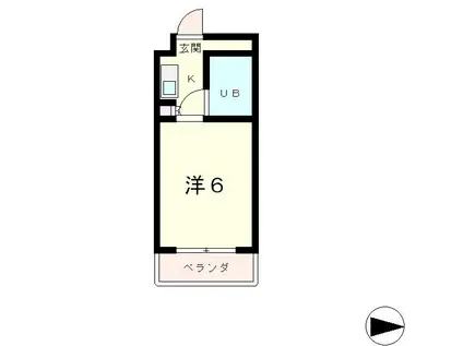 サンナイス浜大津(ワンルーム/3階)の間取り写真