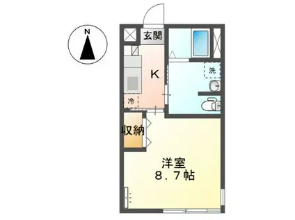 メゾン リガシーII(1K/1階)の間取り写真