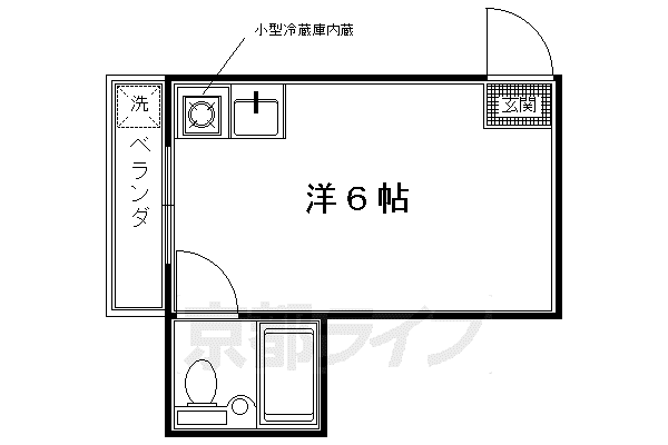 ライブコート二軒茶屋(1K/2階)の間取り写真