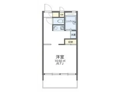 レオパレスグランドゥールI(1K/1階)の間取り写真