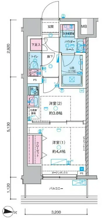 GENOVIA木場II 9階階 間取り