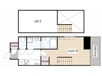 エステムコート名古屋・栄デュアルレジェンド(1K/8階)の間取り写真