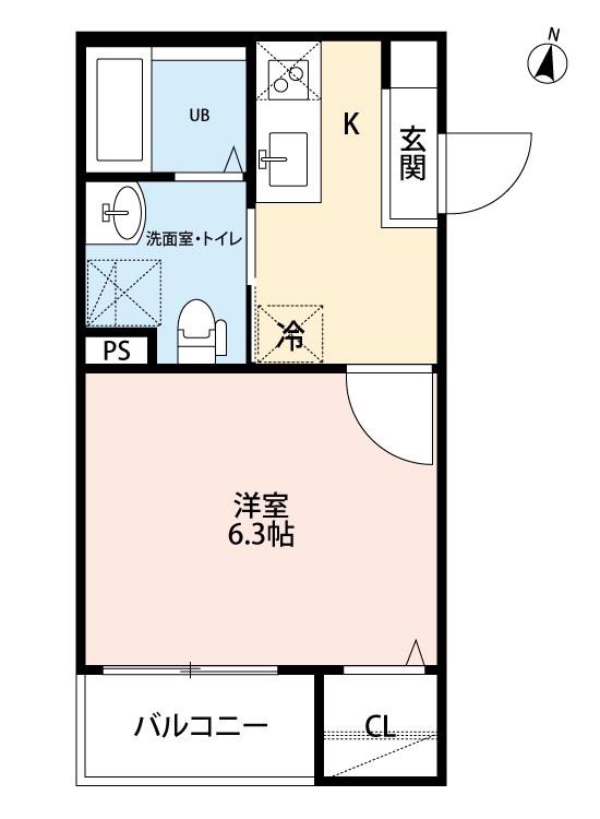 COMFORT PLUS(1K/2階)の間取り写真