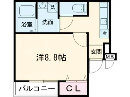 フジパレス御陵通II番館(1K/3階)の間取り写真
