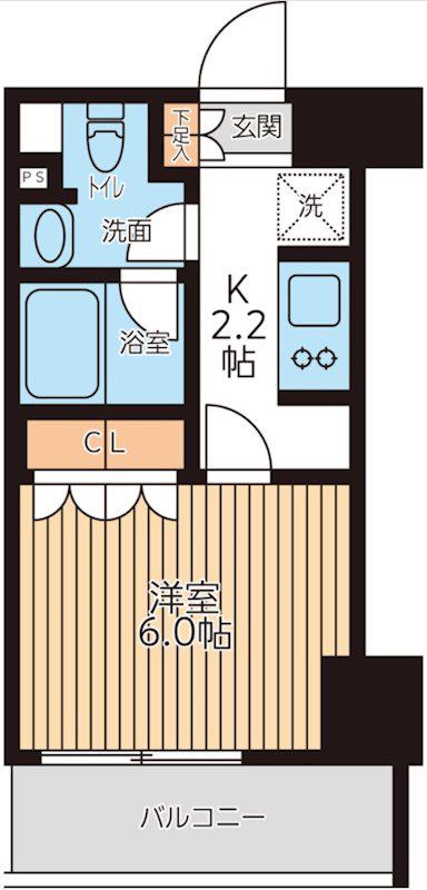 CITY LUX TOBE(1K/9階)の間取り写真
