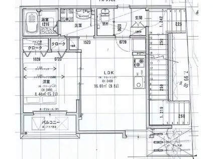 住吉東町PJ(1LDK/3階)の間取り写真