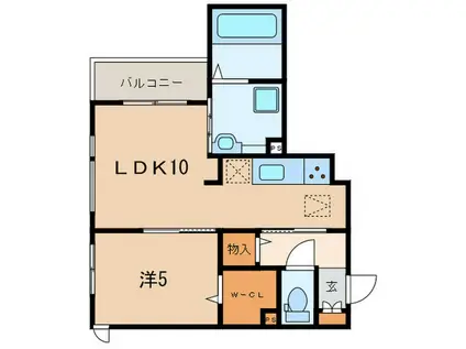 EVISTAGE甲子園(1LDK/1階)の間取り写真