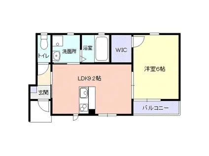 アリスミュール(1LDK/1階)の間取り写真