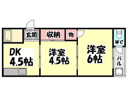 リメイン和泉(2DK/2階)の間取り写真