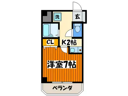 PURESAKURA松屋町(1K/3階)の間取り写真
