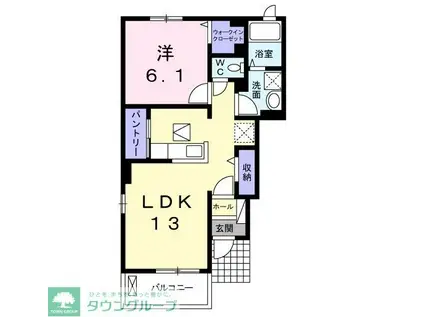 ロジュマン参番館(1LDK/1階)の間取り写真
