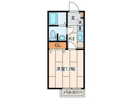 REGALO WADAMACHI(1K/1階)の間取り写真