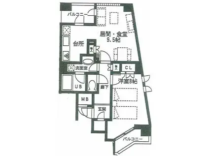 サンピエス池袋(1LDK/11階)の間取り写真