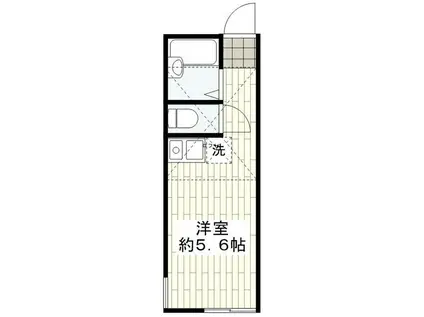 ビバーチェ上大岡(ワンルーム/1階)の間取り写真