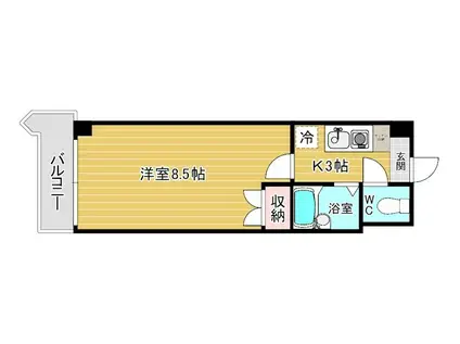 ロイヤルアネックス(1K/6階)の間取り写真