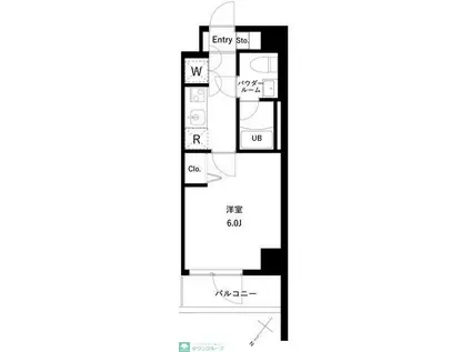 アーバンパーク行徳ステーションフロント(1K/2階)の間取り写真