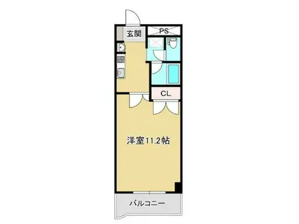 第3横山ハイツ(1K/4階)の間取り写真