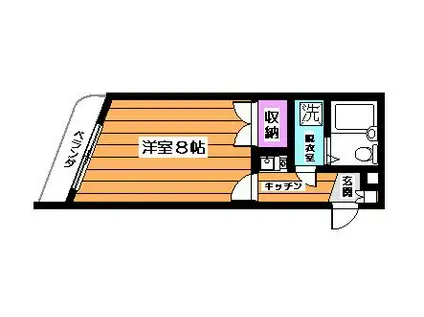 メゾンローズ阿佐ヶ谷(1K/3階)の間取り写真