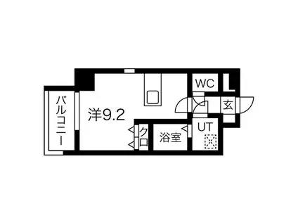 アレーヌコート金山(ワンルーム/5階)の間取り写真