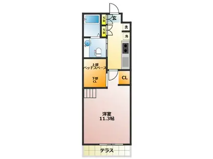 ORION池袋本町(1K/1階)の間取り写真