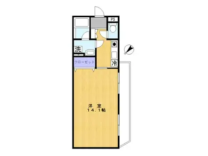 グランドゥール駒沢(1K/3階)の間取り写真