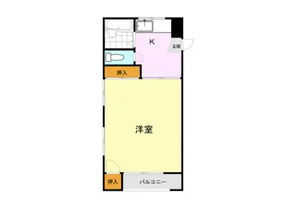 ル・プティ・ボワ(1K/3階)の間取り写真