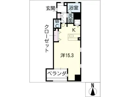 REPOSER名駅南(ワンルーム/2階)の間取り写真