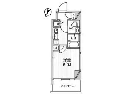 ジェノヴィア綾瀬スカイガーデン(1K/10階)の間取り写真