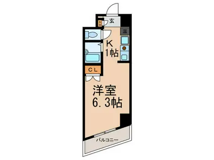 IDEAL PLACE 1(1K/6階)の間取り写真