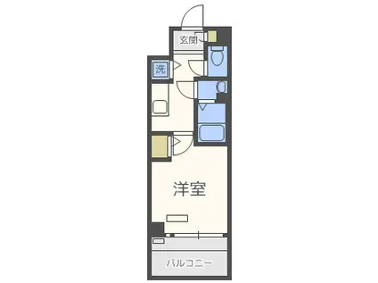 エスリード難波ステーションゲートサウステラス(1K/15階)の間取り写真