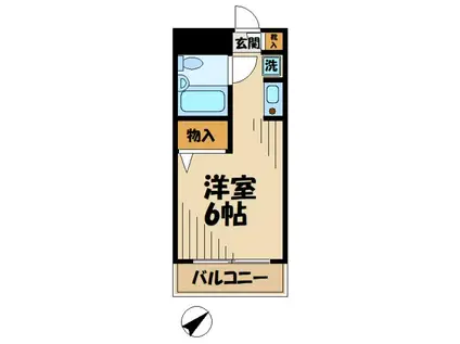 ジョイフル聖蹟桜ヶ丘(ワンルーム/3階)の間取り写真