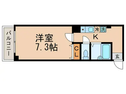 アマーレ亀乃子(1K/5階)の間取り写真