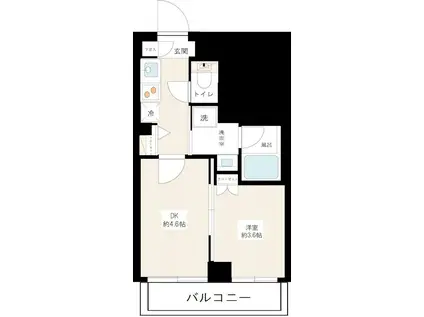 AZEST矢口渡(1DK/5階)の間取り写真