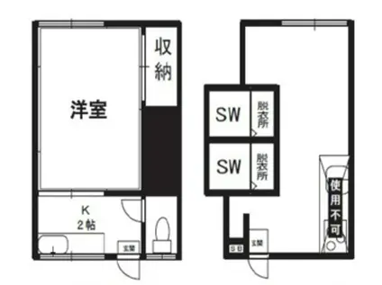 メイクハウス立石(1K/1階)の間取り写真