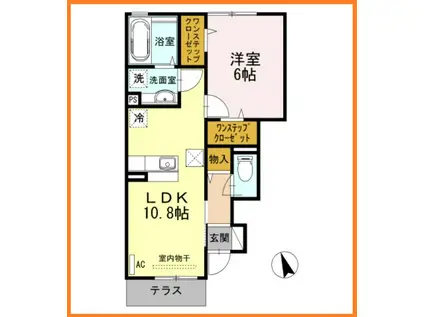 SINGWOOD三田(1LDK/1階)の間取り写真