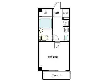 藤和シティスクエア桜上水(1K/4階)の間取り写真