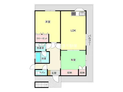 KEN-1ビル(2LDK/2階)の間取り写真