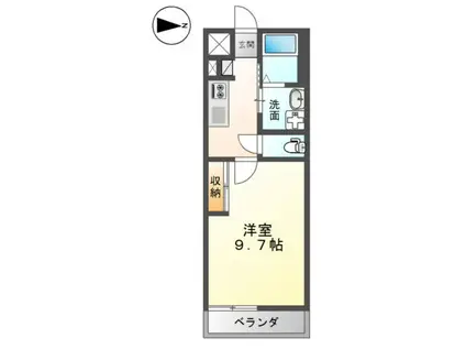 シェノン(1K/2階)の間取り写真