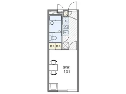 レオパレスPASO(1K/1階)の間取り写真