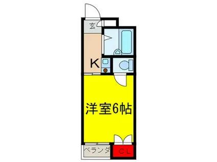 ファースト・ステージ(1K/2階)の間取り写真