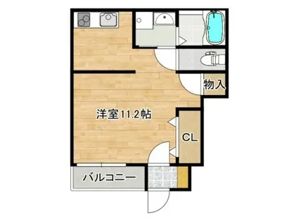 エスポワールT VIII(ワンルーム/1階)の間取り写真