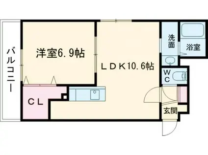 グランメゾン沼ノ端(1LDK/3階)の間取り写真