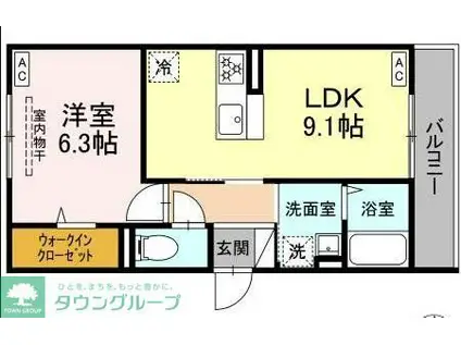 D PAINA 新吉田東(1LDK/3階)の間取り写真