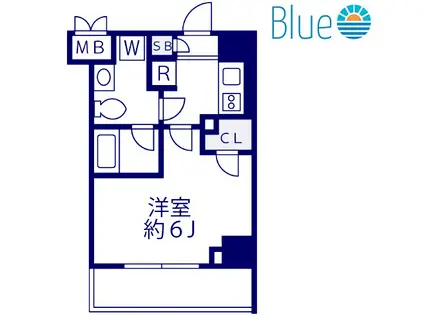 グランヴァン元住吉(1K/2階)の間取り写真