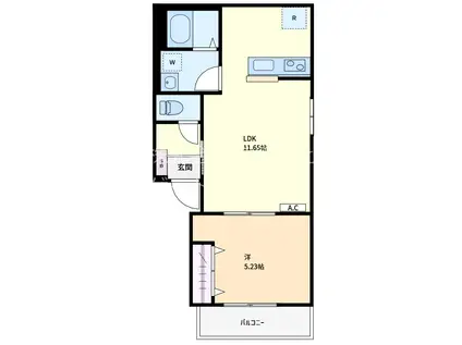 MINE(1LDK/2階)の間取り写真