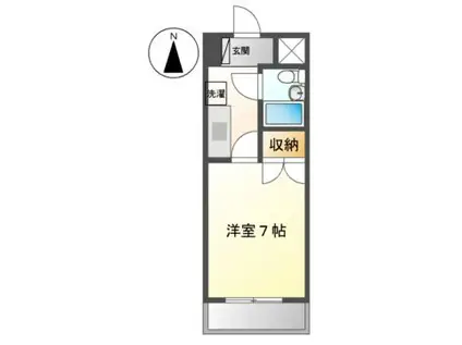 グランメールKAZU(1K/3階)の間取り写真