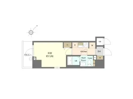 N-STAGE ISEHARAII(1K/5階)の間取り写真